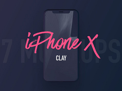 7 Most Popular iPhone X Clay Mockups apple design presentation ios iphone x iphone x clay iphone x mockup iphonex mockups product mockup ui ux web design