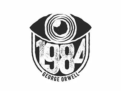 1984 George Orwell Pt. II 1984 badge book cover george illustration orwell