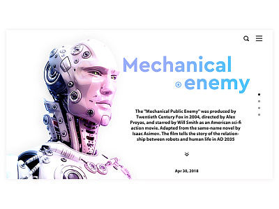 Mechanical enemy color concept simple ui ux web