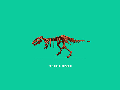 The Field Museum 8 bit 8 bit art chicago illustration photoshop pixel pixel art pixels