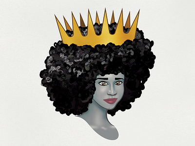 Logo Concept for Hair Products african beauty brand hair logo queen