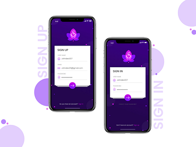 SignUp/SignIn App Screen colourful dailyui illustration india indore mobile sign in signup ui design user interface ux design web design