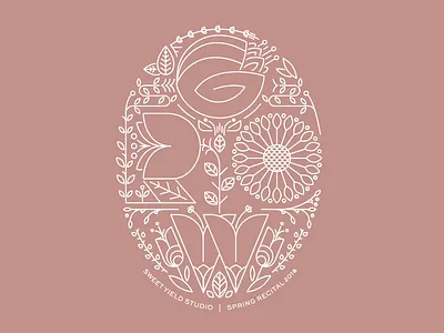 GROW dance floral illustration line plant poster scandinavian