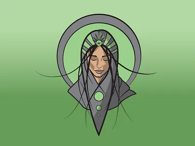 Grace cannabis design illustration illustrator princess vector woman
