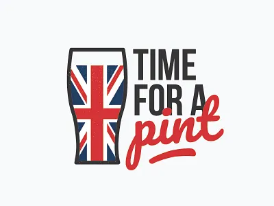 Beer Olympics_Team UK ale beer flag flat pint script simple tshirt type typography union jack