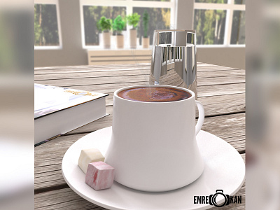 Turkish Coffee 3d coffee draw render turkishcoffee