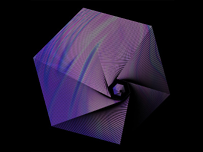 Holographic Hexagon 3d art digital art geometric geometry hexagon hologram iridescent shape