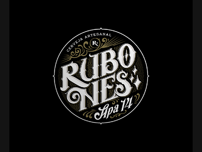 Rubones Craft Brewery apa beer bottle brewery chopp identity illustration label labelling lettering logo
