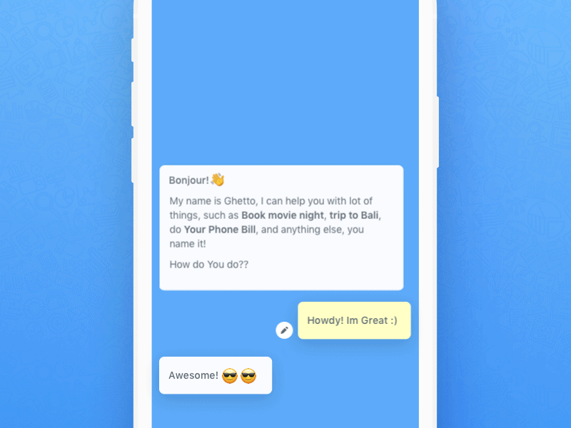 Conversational UI chat chatbot conversational messaging ui