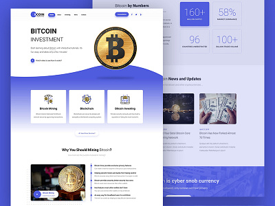 Cryptocurrency Bitcoin bitcoin blue business coin crypto cryptocurrency design layout money ui ux web