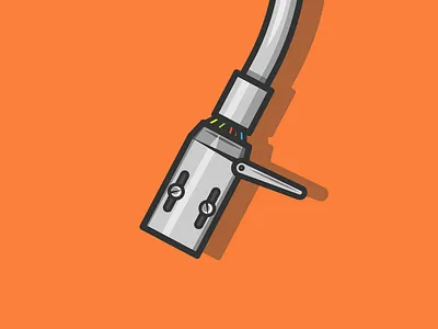 Vinyl needle dribbble flat icon illustration music old play school sound technology vintage vinyl