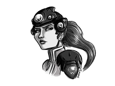 Widowmaker blizzard doodle drawing fanart illustration overwatch silentiger sketch widowmaker