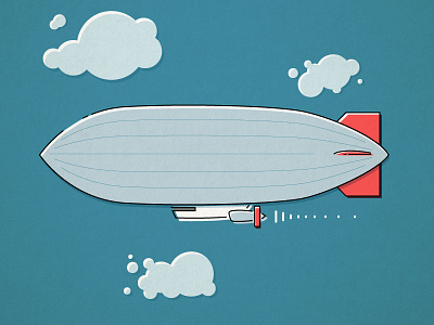 30 Minute Challenge: D for Dirigible 30 min challenge dirigible illustration offset pattern spiceworks vector