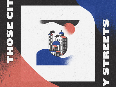 Those City Streets city lines random color texture type