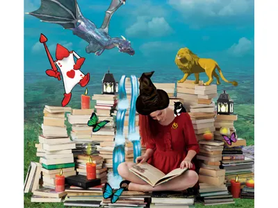 Poster for a Library design fantasy library poster reality