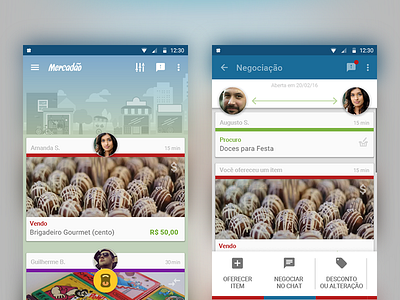 Mercadão - Local Market App geolocalization interface local market material negotiation timeline ui