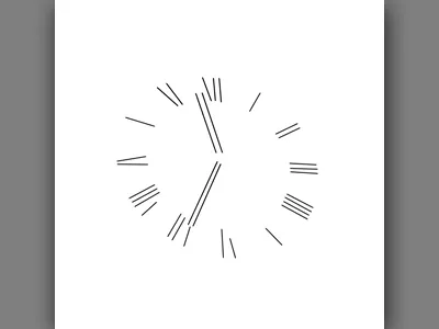 Abstract Clock Line 4 abstract clock composition design illustration line minimal