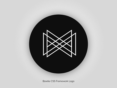 Bowtie CSS Framework Logo black circle css framework html logo minimal white