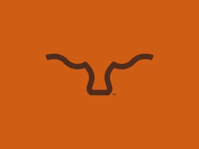 Longhorn cow horn logo longhorn texas