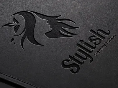 Stylish Beauty salon logo mockup