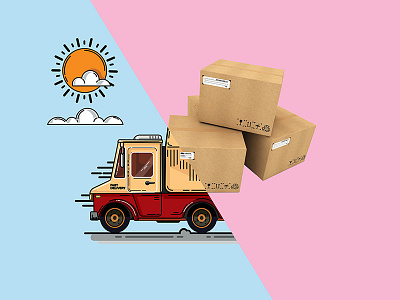 Delivery cartoon delivery graphic illustration transport