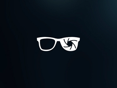 T-Photography Logo camera clever flat glasses logo minimal photography shutter spectacles