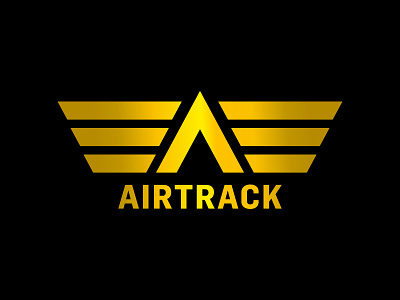 Airtrack airplane airtrack flight logo