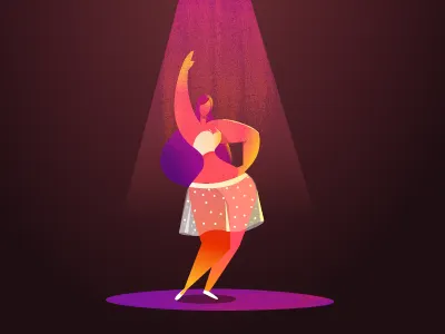 Belly dance animation cute dance illustration work