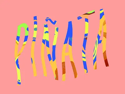 Pinata Lettering pattern type warp