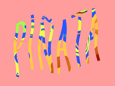 Pinata Lettering pattern type warp