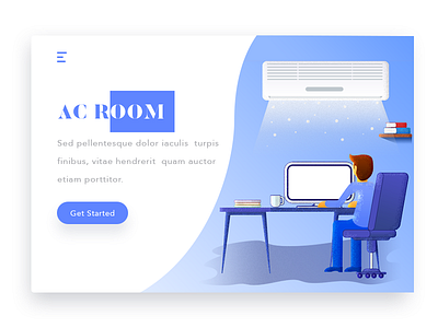 AC Room ac ali arslan design dribbble illustration man room web working