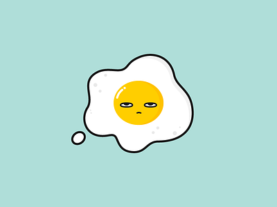 Sunny Side Egg 100 food annoyed design eggs food fried egg icon illustration sunny side egg