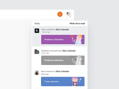 Talebook – Notifications feed news notification notifications social talebook ui ux web