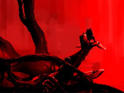 Red vs war-Tribe art concept art design digital art illustration