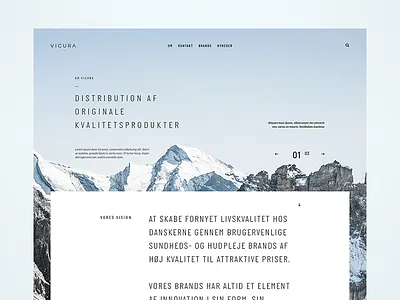 VICURA desktop homepage landingpage layout medicin ui ux web website