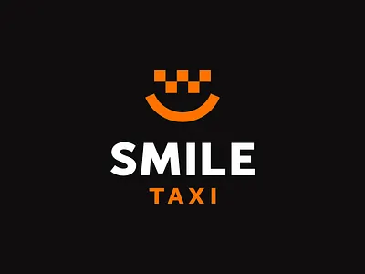 Smile taxi delivery icon logo sign smile taxi