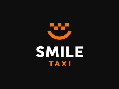 Smile taxi delivery icon logo sign smile taxi