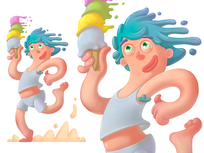 Ice Cream Runner art cg ice cream illustration