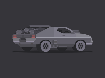 Interceptor artwork car design digital dribbble illustration interceptor mad max