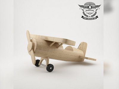 Wood Plane 3d draw plane render toy wood