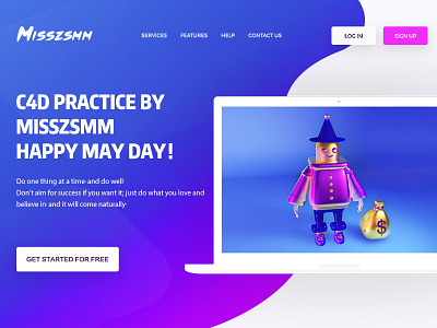 HAPPY MAY DAY! c4d h5 web