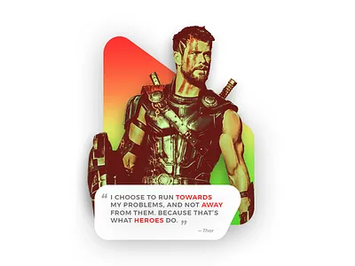 Quote of the Day - Thor: Ragnarok gradient marvel movie quote ragnarok superheroe thor ui