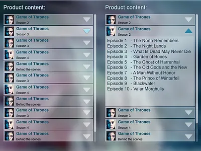 VOD content over translucent video player design live smart tv tv ui ux vod