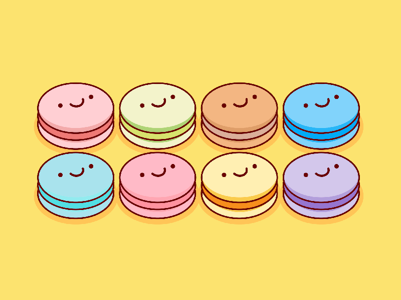 Macarons c4d illustrator kawaii macaron macarons macaroon