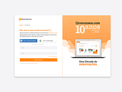 Qc Login course design education interface login orange school sign in studing ui ux