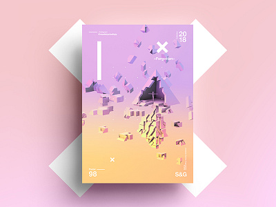 Forgotten 2018 abstract art color design digitalart gradient tutorial type typography