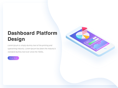 Isometric Mobile Dashboard analytics dashboard data gradient isometric mobile virtual