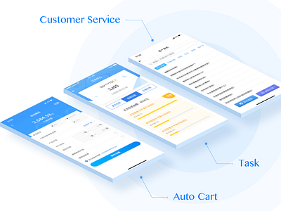 Customer service app ui