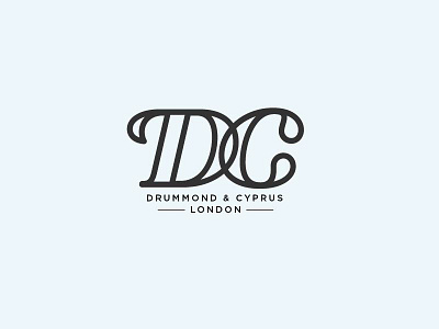 Drummond & Cyprus custom fashion identity logo monogram type typography