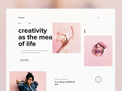gallery. colorful design flat galery landing modern ui ux web